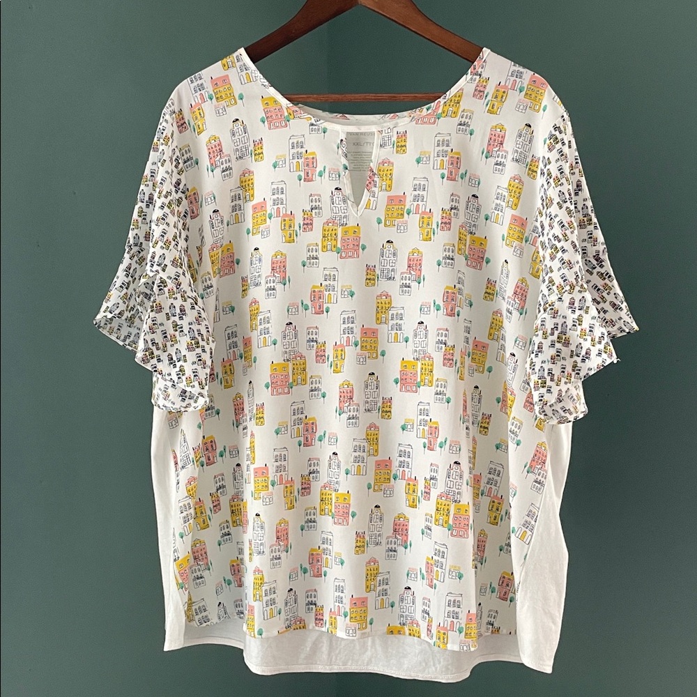 Van Heusen Multicolor Cityscape Blouse